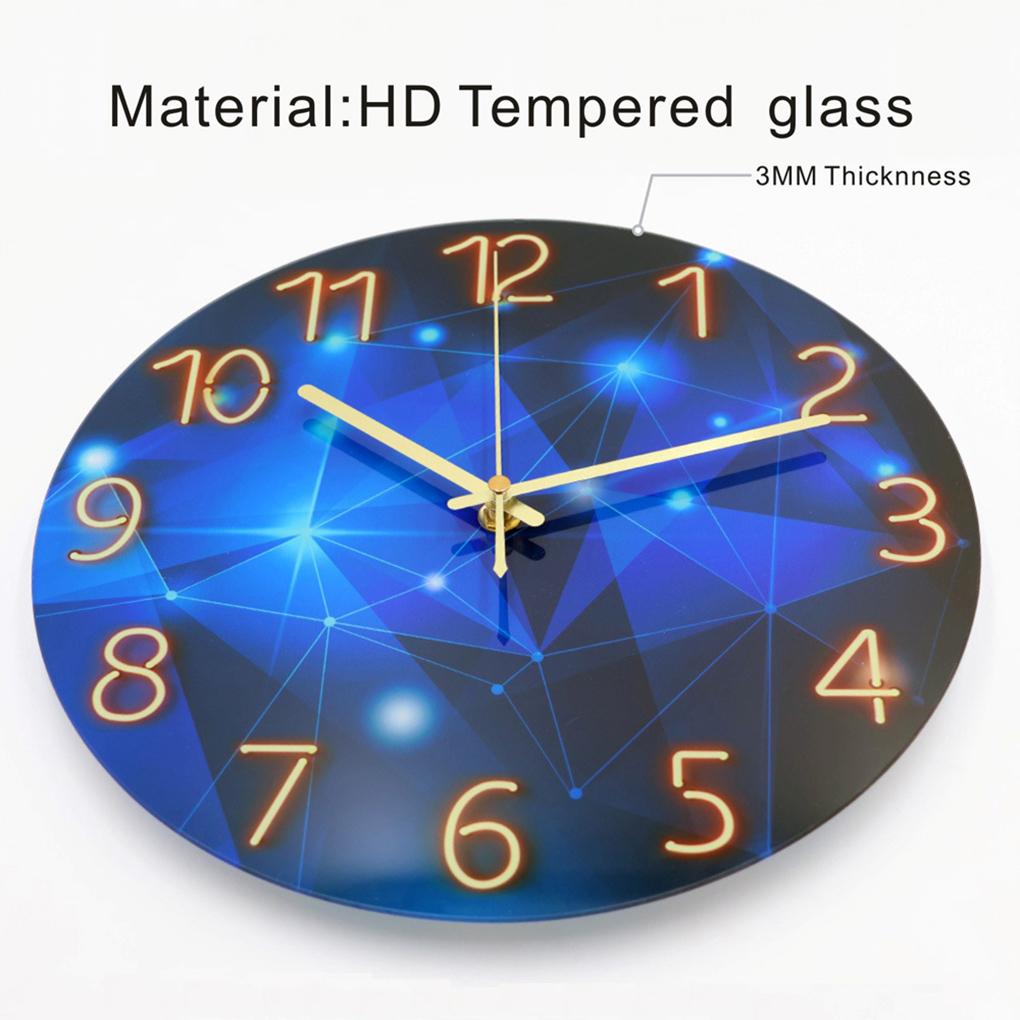 Glass Wall Clock Unique Style Beautiful And Durable Silent Electronic Table Clock Digital Clock Desk