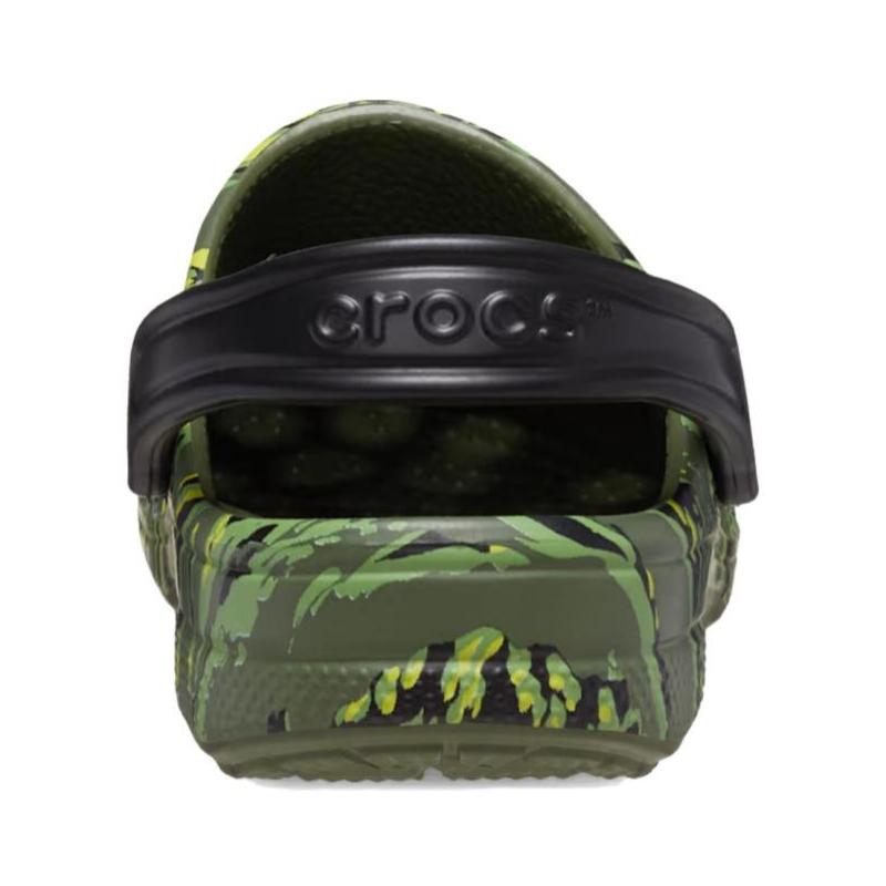 Crocs Breathable Round Toe Thick Sole Hole Shoes Unisex Camouflage Green