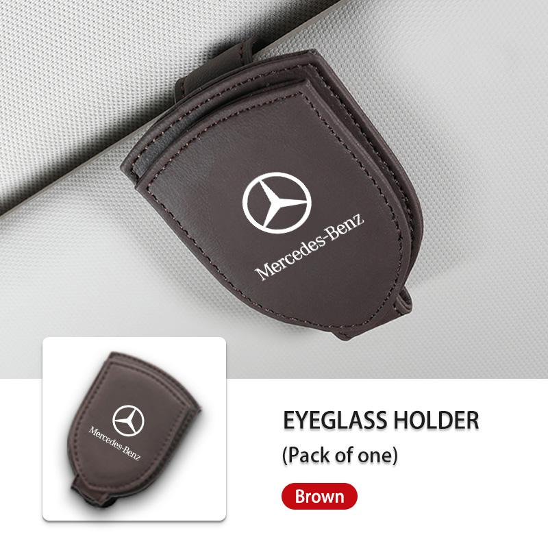 

Universal Car Eyeglasses Sun Visor Glasses Holder Organizer Clip For Mercedes Benz W211 W124 W176 W177 C260 C300 GLC CLE CLA