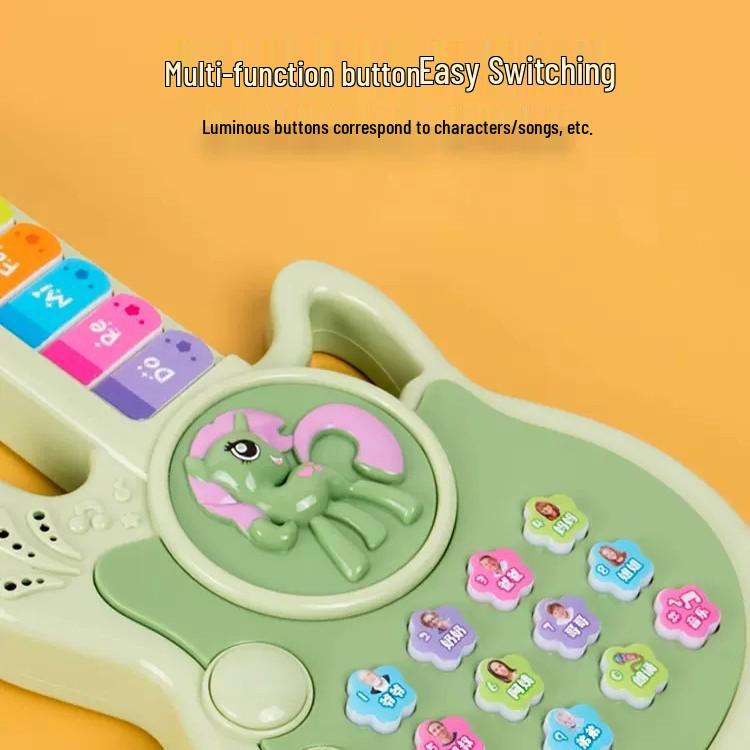 Children's Multifunctional Electronic Music Guitar & Keyboard Toy for Early Education