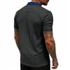 Men's High Stretch Ribbed Knit Stand Collar Shirt: Workout, Casual & Stylish