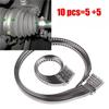 10Pcs Universal Stainless Steel Axle Cv Joint Boot Crimp Clamp Kit Driveshaft Cv Boot Clamp 25- 50Mm 50- 120Mm Adjustable