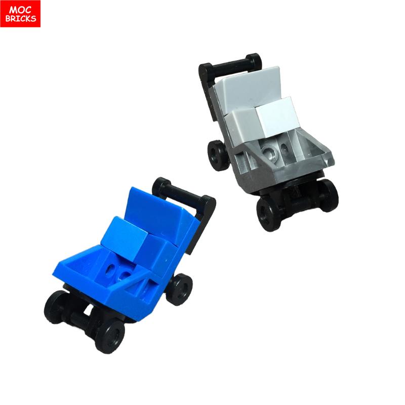 Non-Toxic Moc Bricks Baby Stroller Series Nursing Bottle Baby Figure Assembled Building Blocks Educational Toy For Children Gift