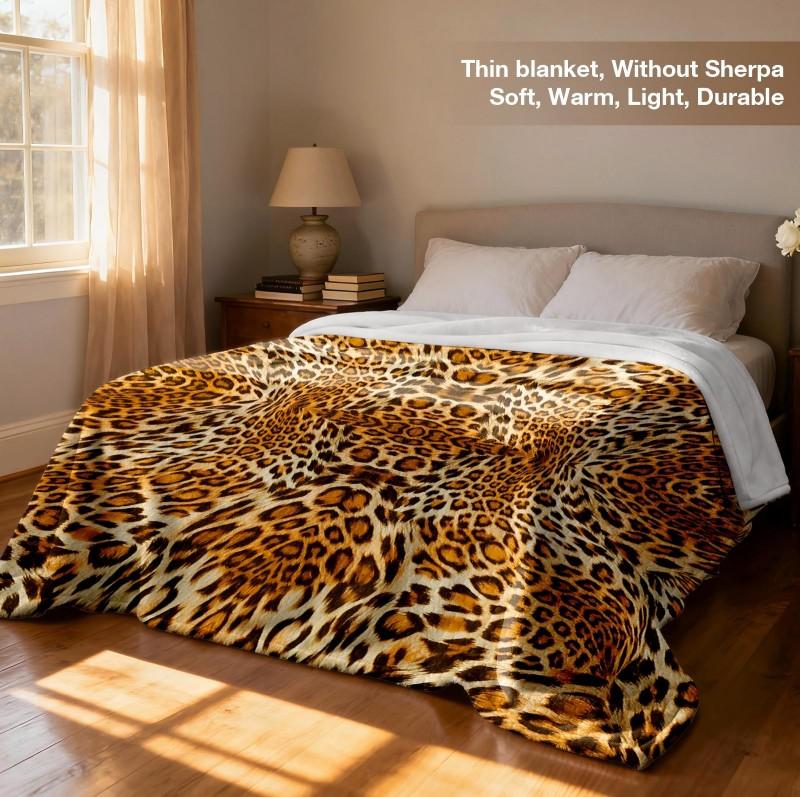 1 Stück Decke Leopardenmuster Kunst Kuhfellmuster Flanelldecke Dünne Decke Weich Warm Decken Festivalgeschenke für ganzjährige Nutzung
