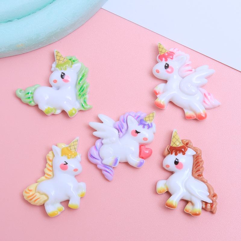 Dreamy Unicorn Resin Shoe Buckle & Hair Clip DIY Accessories