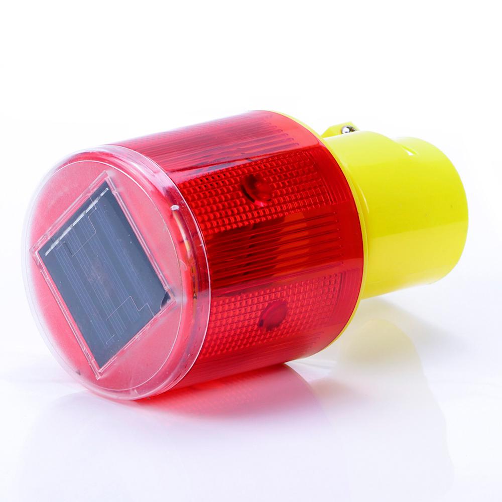 LED Solar Strobe Warning Red Light For Night Road Construction Cone Emergency Signal Safety Traffic Light Flicker Beacon Lamp