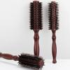 6 Style Wood Handle Round Rolling Brush Straight Twill Hair Comb Boar Bristle Round Barrel Hair Curling Brush Hairdressing Tool