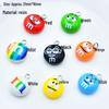Cartoon Resin Expression Keychain Pendant with Chocolate Bean Candy - DIY Jewelry Accessory