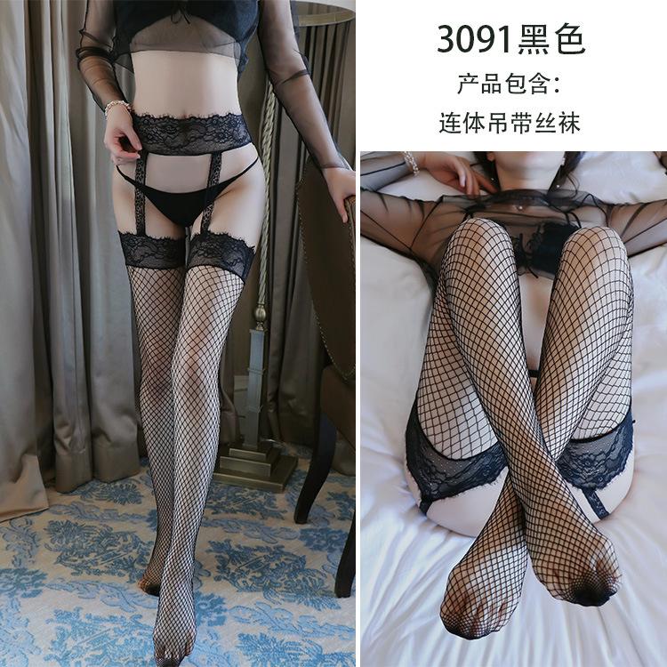 Sex Stockings Sexy Transparent Temptation Set Lace One-piece Suspenders Stockings Mesh Socks