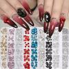 12 Grids 3D Nail Art Rhinestones Mixed Shapes Clear Glass Nail Art Charms Colorful Flatback Nail Art Decoration