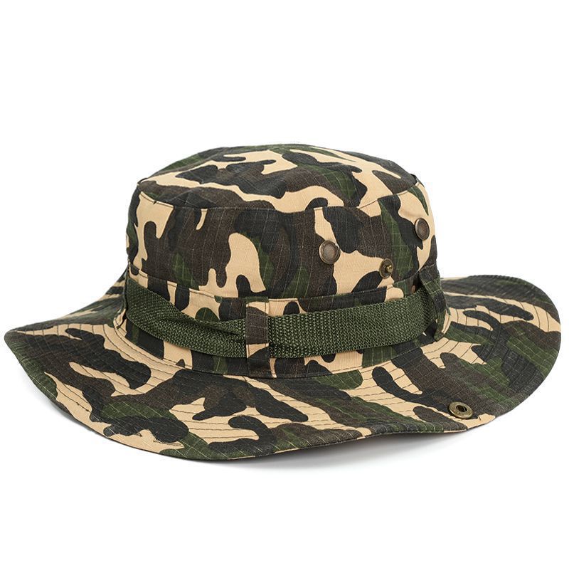 New Summer Fashion Unisex Camouflage Tactical Army Bucket Hats Men Hiking Hunting Panama Cap Outdoor Anti Uv Fisherman Hat