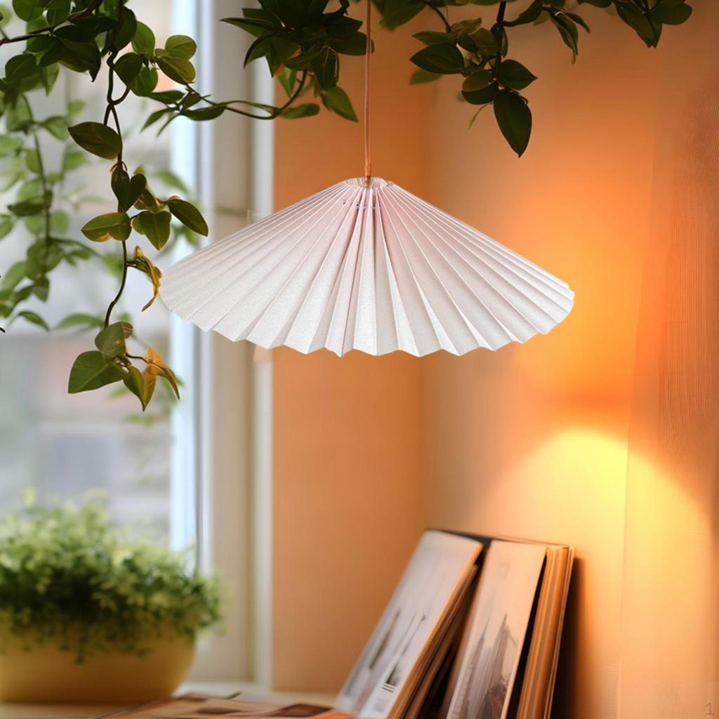 Pleated Lamp Shade Cover for Pendant Lights Fashion Light Lampshade Restaurant