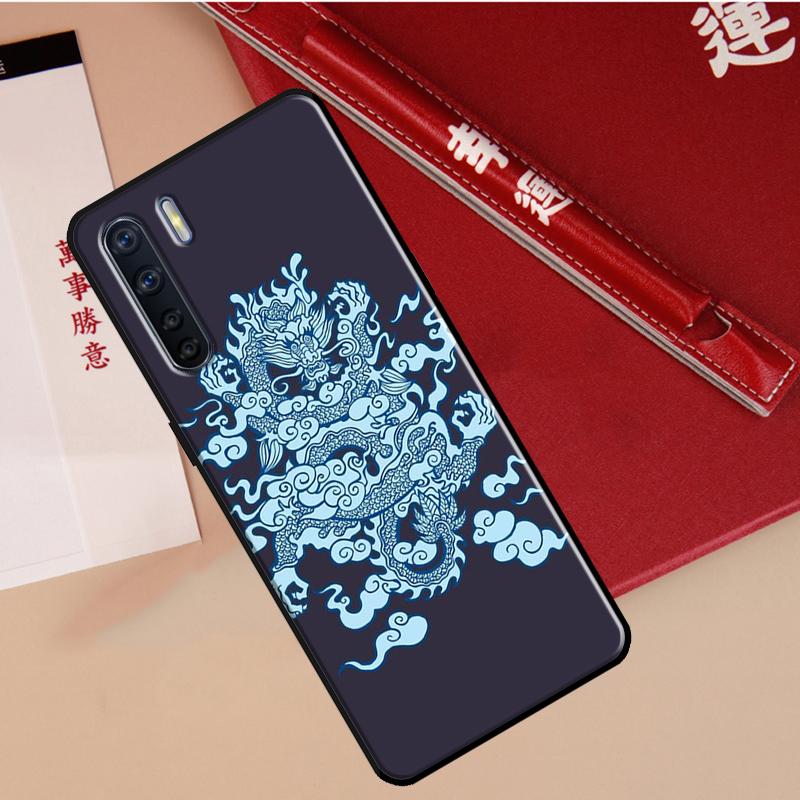 Chinese Dragon Case For Oppo A60 A98 A58 A78 A18 A38 A80 A40 A77 A57 A17 A74 A54 A94 A96 A76 A16 A15 A5 Pro