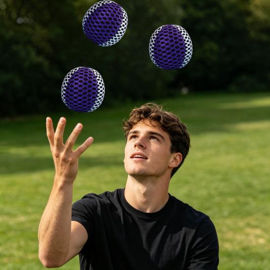 3Pcs Set Filled Toss Soft Fabric Football Bags Balls Juggling Balls