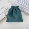 3PCS Solid Color Drawstring Cosmetic Bags Corduroy Large Capacity Gift Storage Bag Durable Drawstring Style