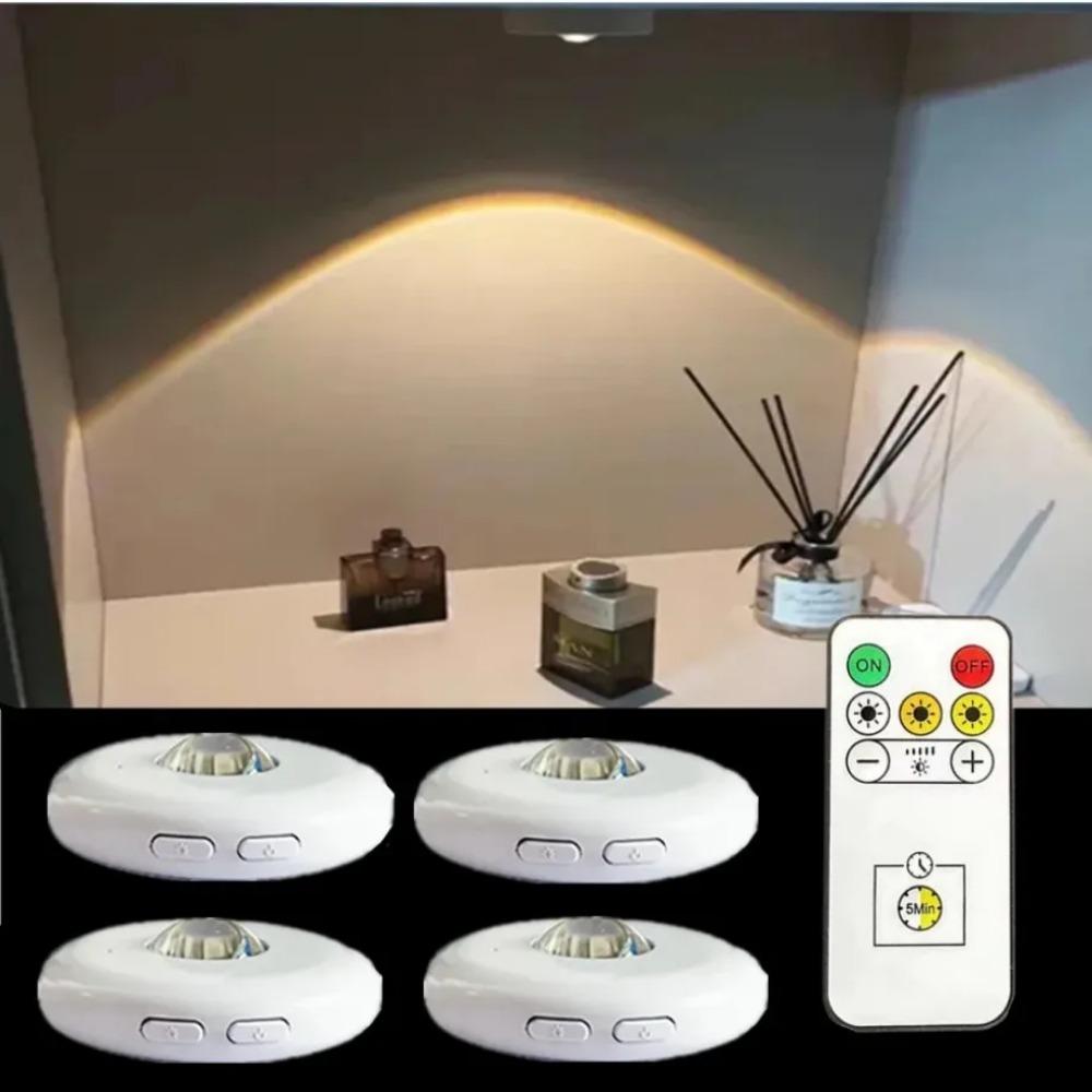 Mini luce notturna a LED super luminosa senza fili Interfaccia USB Telecomando Luci dimmerabili sottopensile Armadi Guardaroba Cucina