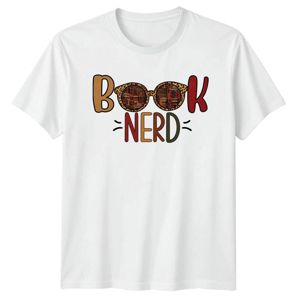 Book Nerd Glasses TShirt Reading Lover Bookworm Tee S