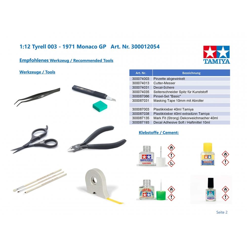 Tamiya 112 Big Scale Series No.54 Tyrell 003 1971 Monaco GP Plastic Model 12054