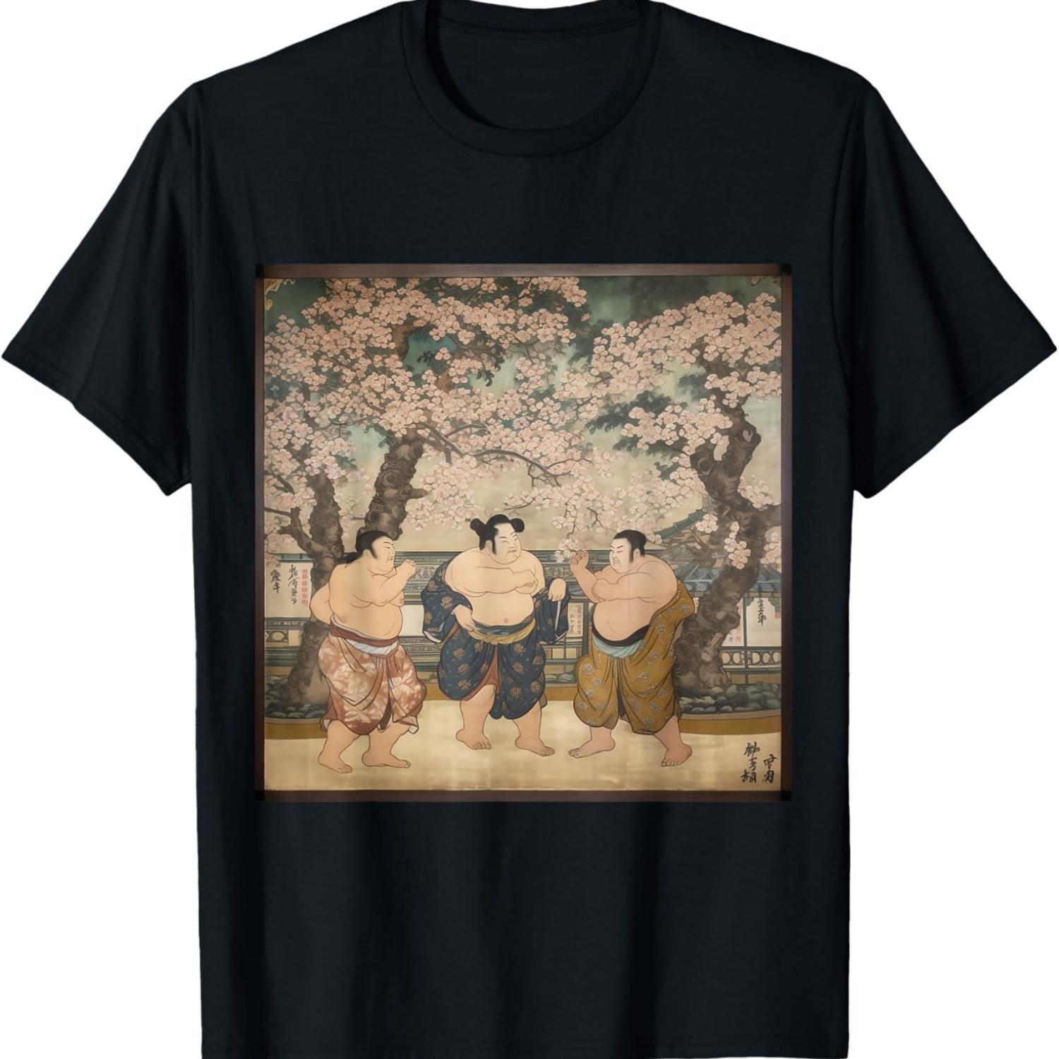 Renaissance Blossom_ Sumo Wrestler Cherry Blossom T-Shirt S чёрный