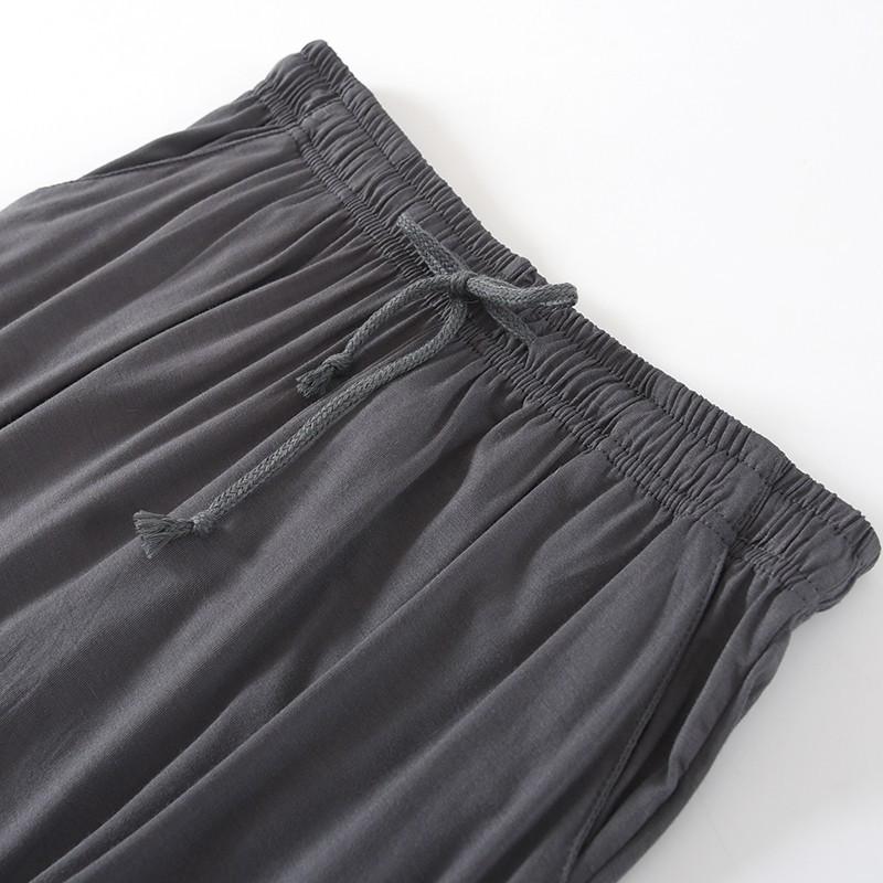 Men's Casual Modal Cropped Pants - Comfortable for Outdoor, Pajama, or Home Wear - Loose Fit for Spring and Summer.
