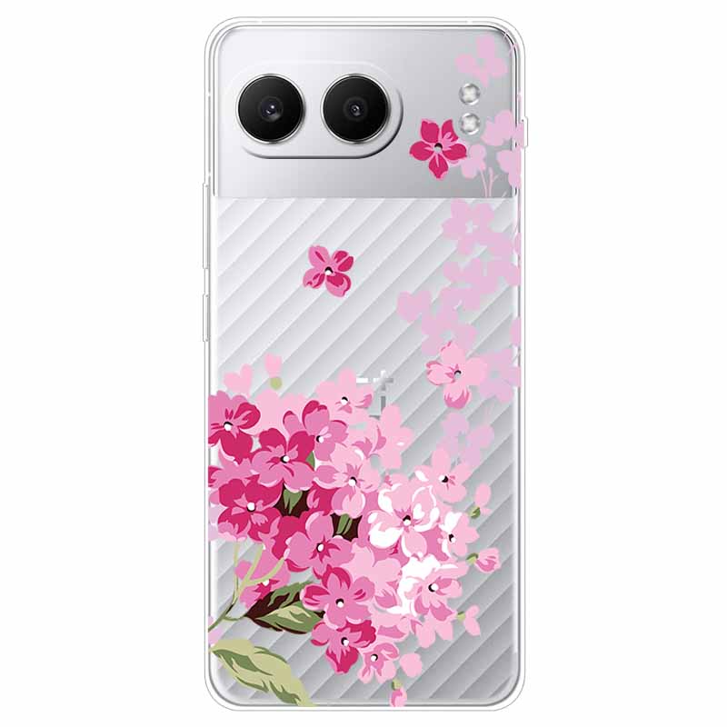 For One plus Nord 4 Case 6.74'' Flowers Transparent TPU Silicone Funda Capa for Oneplus Nord 4 Nord4 5G Soft Covers Coques bags