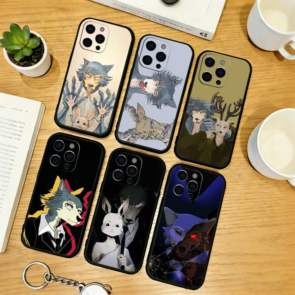 Manga B-Beastars Phone Case For iPhone 17,16,15,14,13,12,11 Plus,Pro Max,XS,Soft Silicone Black Cover