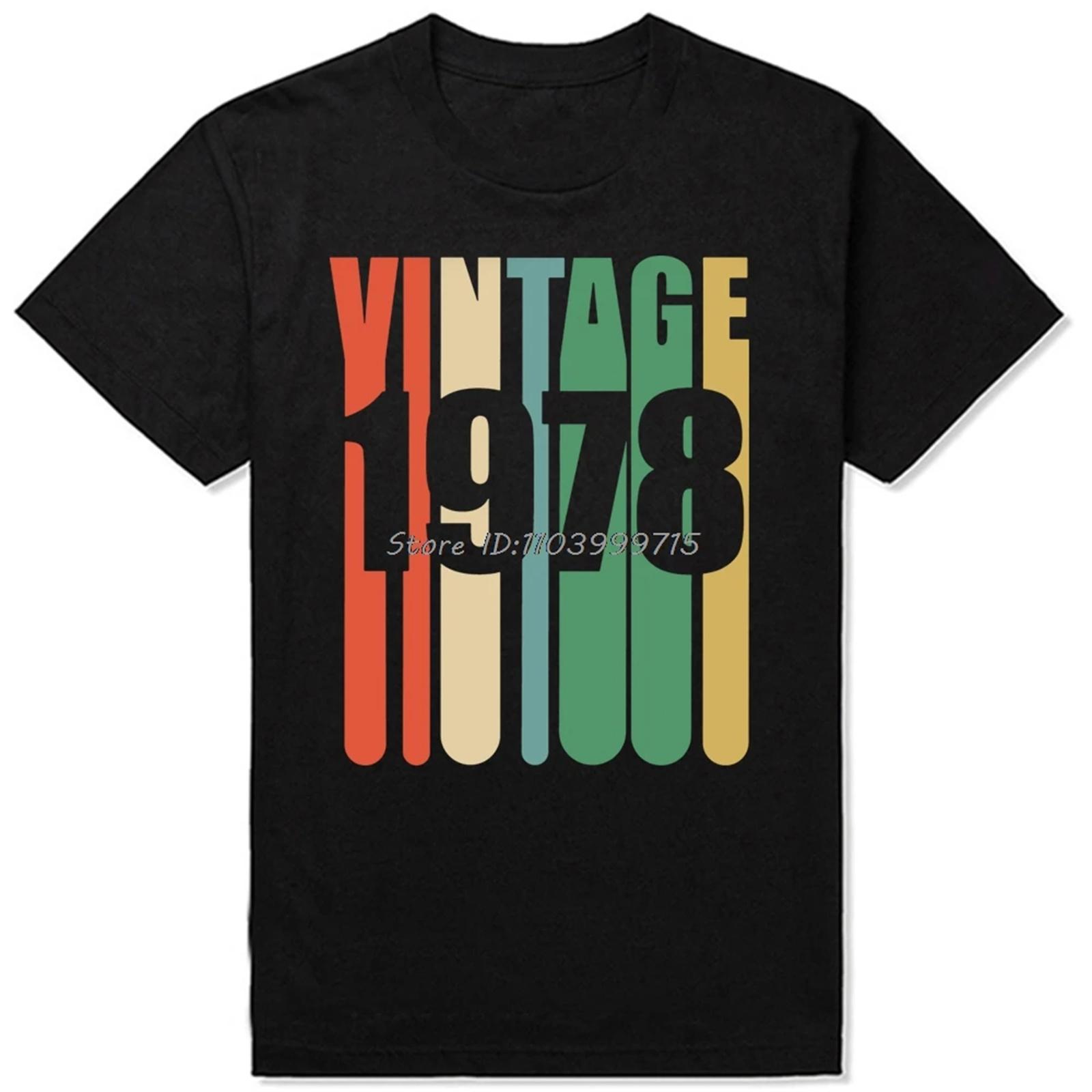 

Limited Edition 1978 46th Birthday 46 Years Old Vintage T-Shirt Summer Streetwear Short Sleeve Tops T Shirt Men Cotton Tshirt XXXXXL різнокольоровий