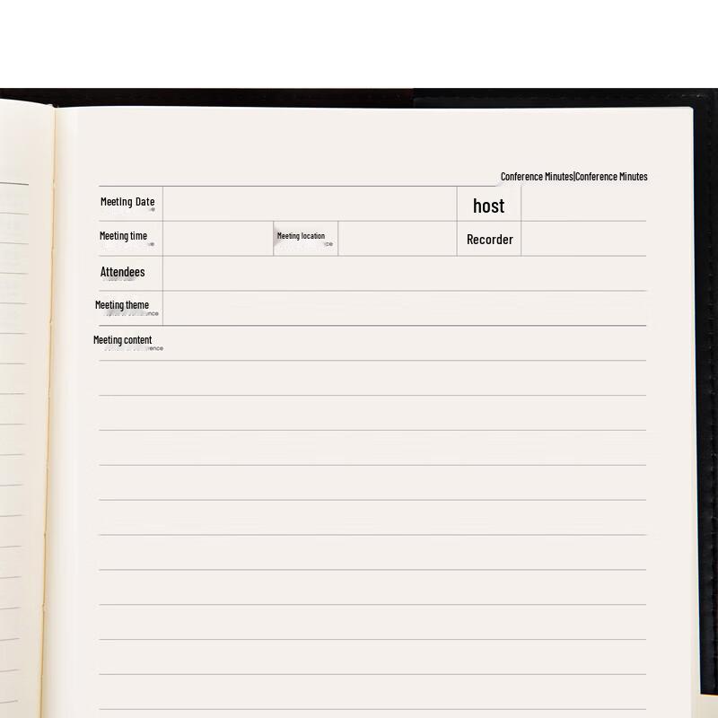 Deli 16K Leather Cover Meeting Notebook