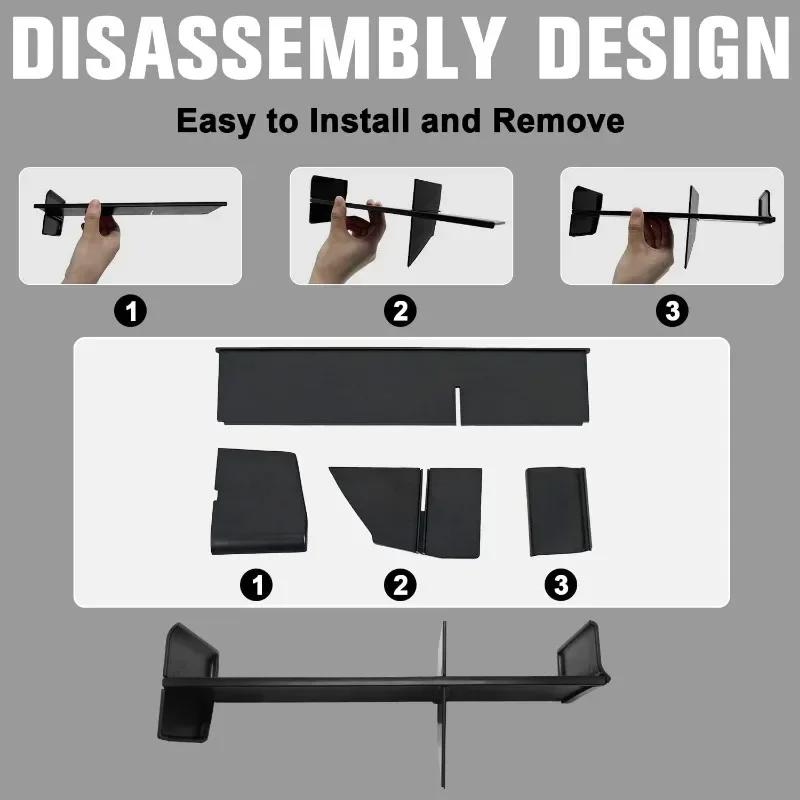 Car Glove Box for Tesla Model 3/Y 2018-2025 Storage Partition Plate Console Organizer Container Glovebox Center Layered Shelf