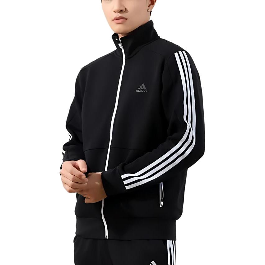 adidas Jackets Men's Black Stand Collar Moderate Other GF3972