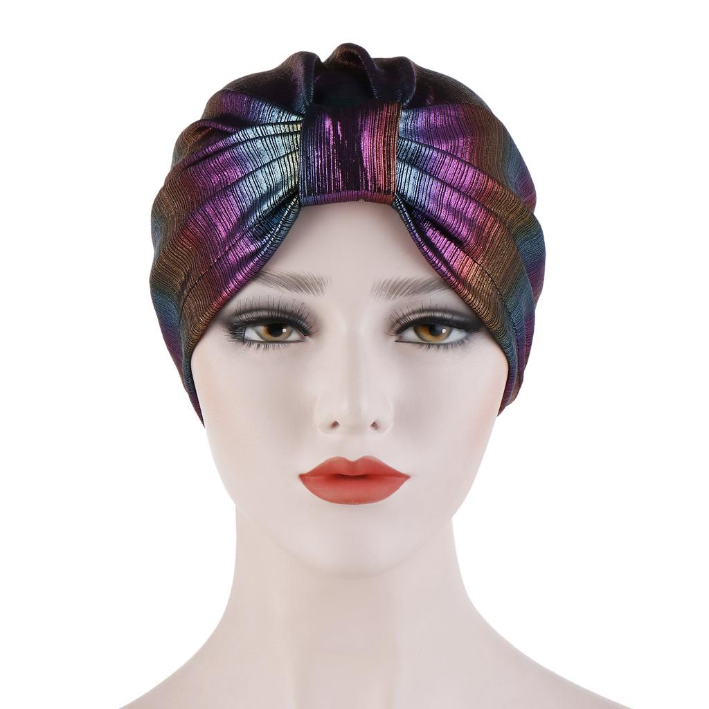 Bronzing Women's Knotted Turban Cap