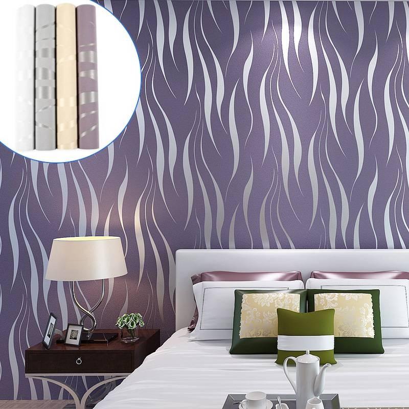 Embossed 3d Wave Stripes Wallpaper Silver Grey Non Woven Living Room Wall Decors