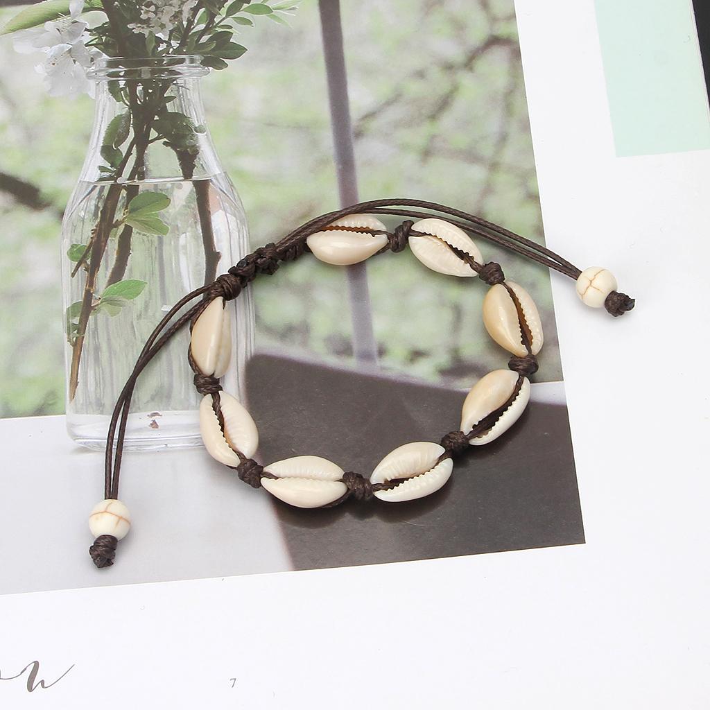 Natural Cowrie for Shell Anklet Bracelets Handmade Hawaiian Beach Seashell Jewel