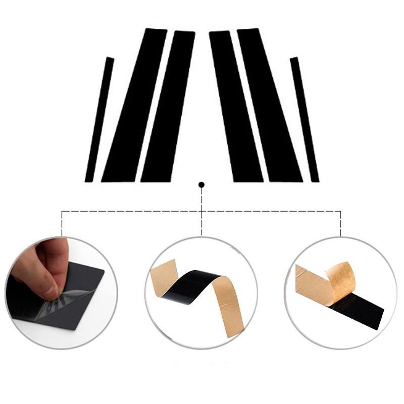 For Buick Envision 2021 2022 2023 Car Mirror Door Window Pillar Posts Trim Cover Black Decorative Sticker Accessories