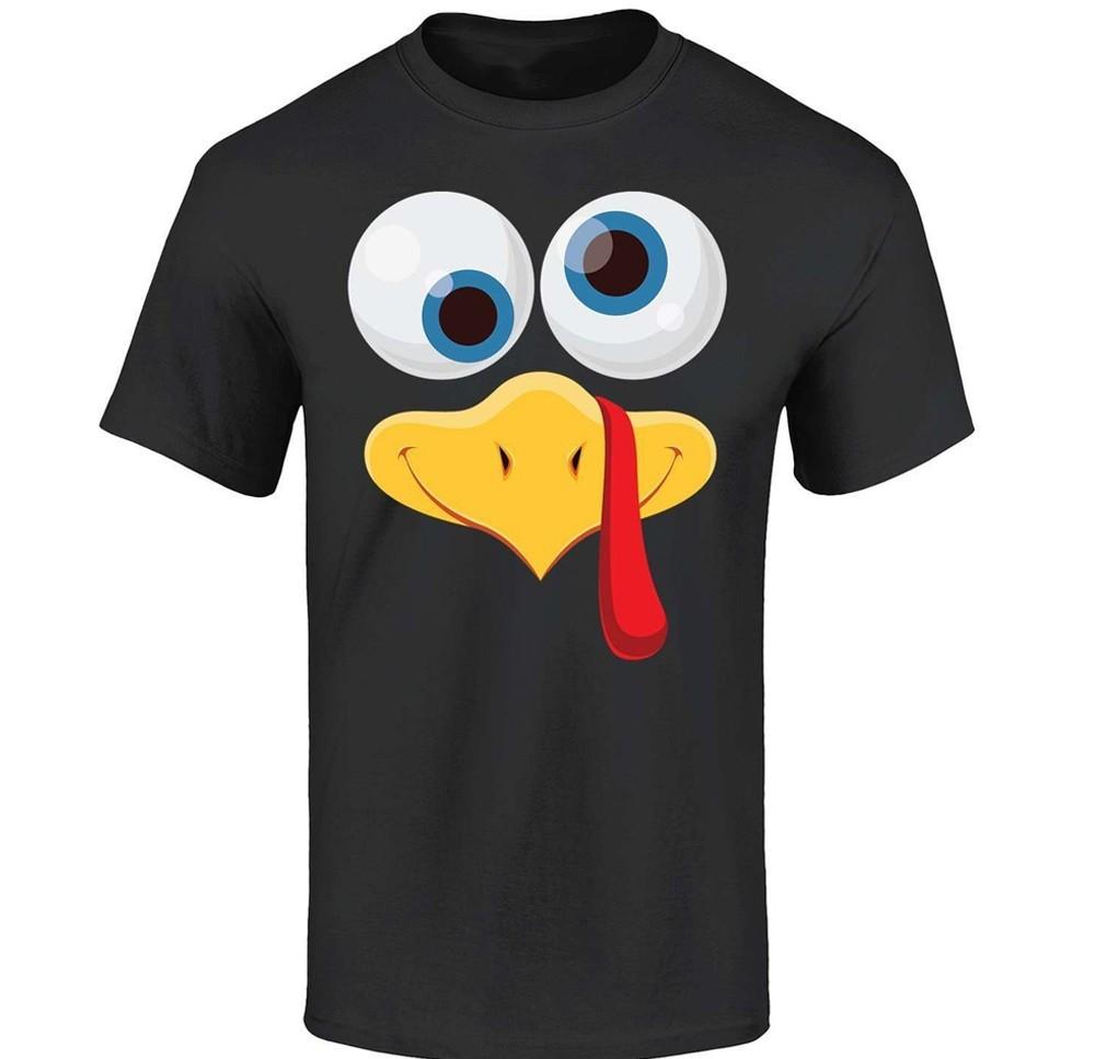 Silly Turkey Face Funny Thanksgiving T-shirt Thanksgiving Shirts 23D706 XXXL