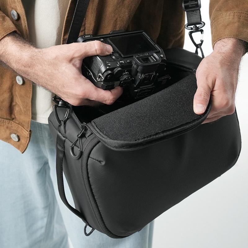 Waterproof DSLR Camera Insert Bag with Adjustable Compartments for Lens Protections Storage Pockets for Photographers