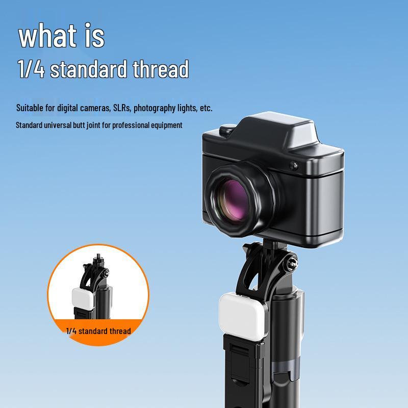 Portable 1.88m Selfie Stick with Bluetooth Remote, Retractable Tripod, and Floor Stand