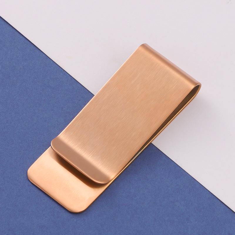 Stalowy spinki do krawata w stylu europejskim i amerykańskim - Polerowane wykończenie, Klips do portfela gotowy do grawerowania laserowego