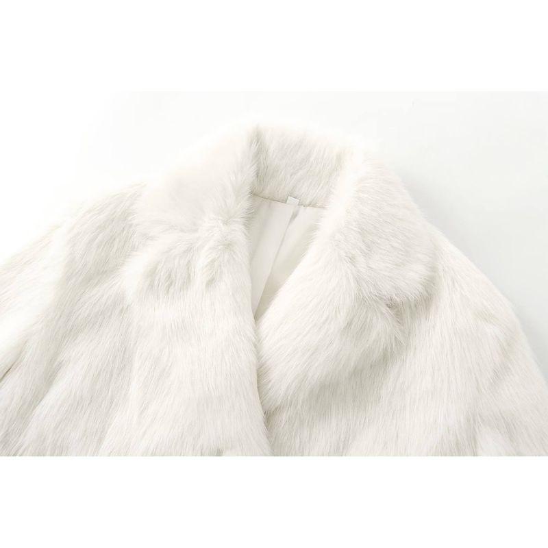 Za Autumn and Winter New Arrivals Women's Clothing Zr European and American Style Fashionable Simple Versatile Long-Sleeved Faux Fur Coat 4360246
