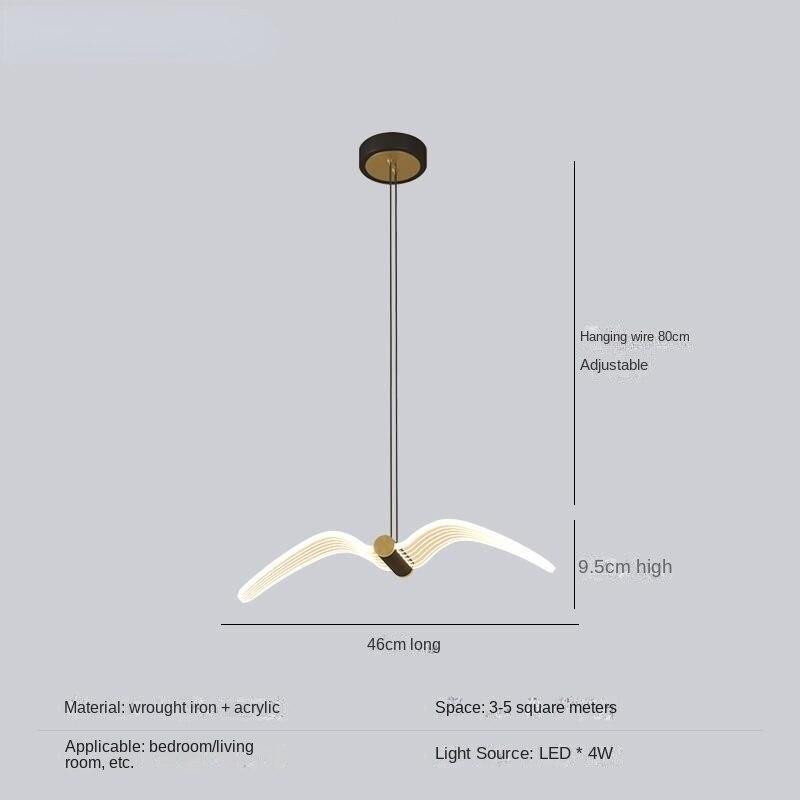 

Прикроватная Небольшая Люстра Простая Современная Креативная Настенная Лампа Спальня Люстра Чайка warm light