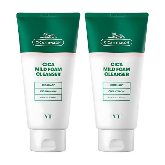 VT Cosmetics Cica Mild Foam Cleanser 300ml × 2 (Twin Pack)
