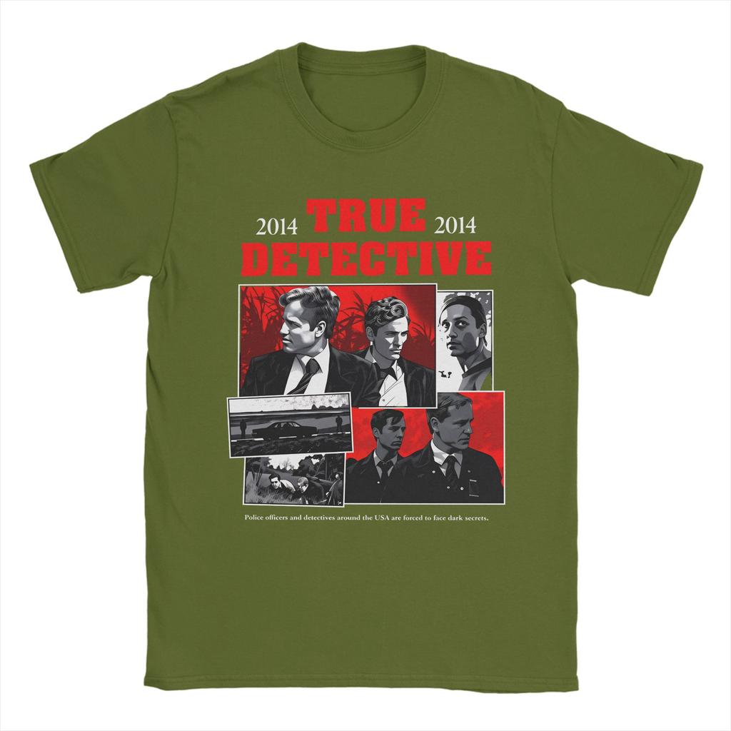 True Detective Rust Cohle Marty Hart Tričko Letní Dospělý Čistá Bavlna Kulatý Výstřih 4XL 5XL 6XL Oblečení Krátký Rukáv Tričko
