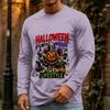 Men's Halloween Long Sleeve Neck Casual T-Shirt for Holiday Party