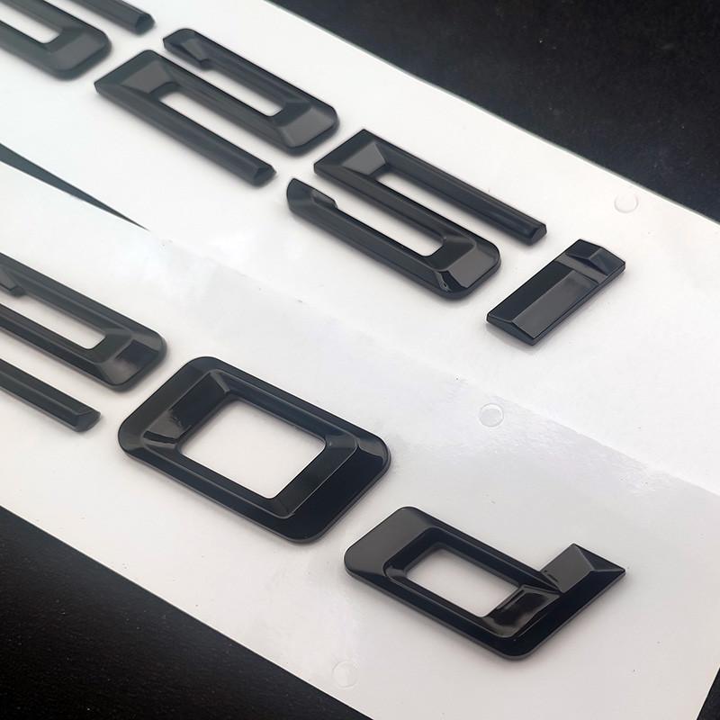 Black Letters For Car BMW 520i 520d 525i 525d 530i 530d 535i 535d Logo E60 E39 E34 F10 Xdrive Trunk Emblem Sticker Accessories Ad2