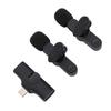 Dual Wireless Lavalier Microphone Noise Canceling Lapel Mic for Video Recording Vlogging Interview L