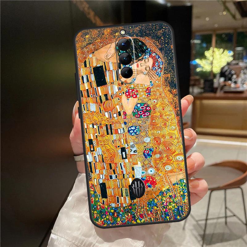 The Kiss Gustav Klimt Painting Case For ZTE Nubia Red Magic 10S 9S 8S 10 9 8 11 Pro Plus 6 7 6S 7S For RedMagic 10 Air Cover
