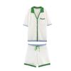 Spring 2026 European & American Women's Short Sleeve Lapel Knit Top