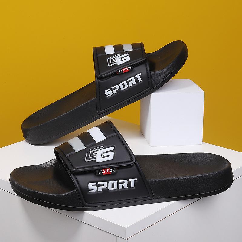 Fashion Mens Slippers Summer Outdoor Beach Shoe Fashion Indoor Home Slippers Soft Comfortable Family Flat Bathroom Slippers Mens Sandals