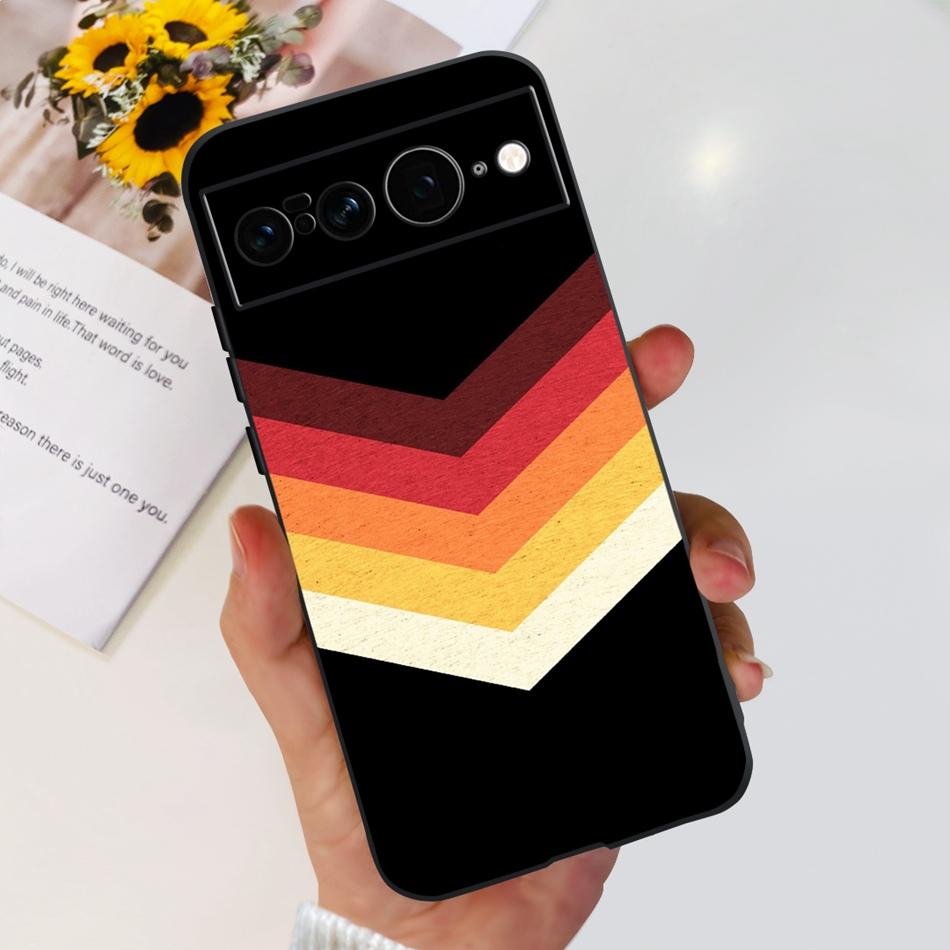 For Google Pixel 7 Pro Case Google Pixel 7 7Pro Pixel7 Fashion Cool Pattern Soft Silicone Black Color Phone Cases
