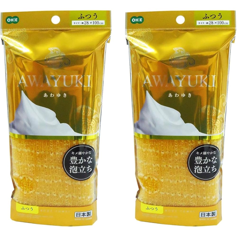 Oe Body Towel 28cm x 100cm Orange Rich Lather Body Wash Towel Made in Japan 1 Piece